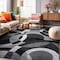 World Rug Gallery Contemporary Abstract Circles Soft Area Rug 3'3'' x 5' Gray 105GRAY3X5 - alternate 1